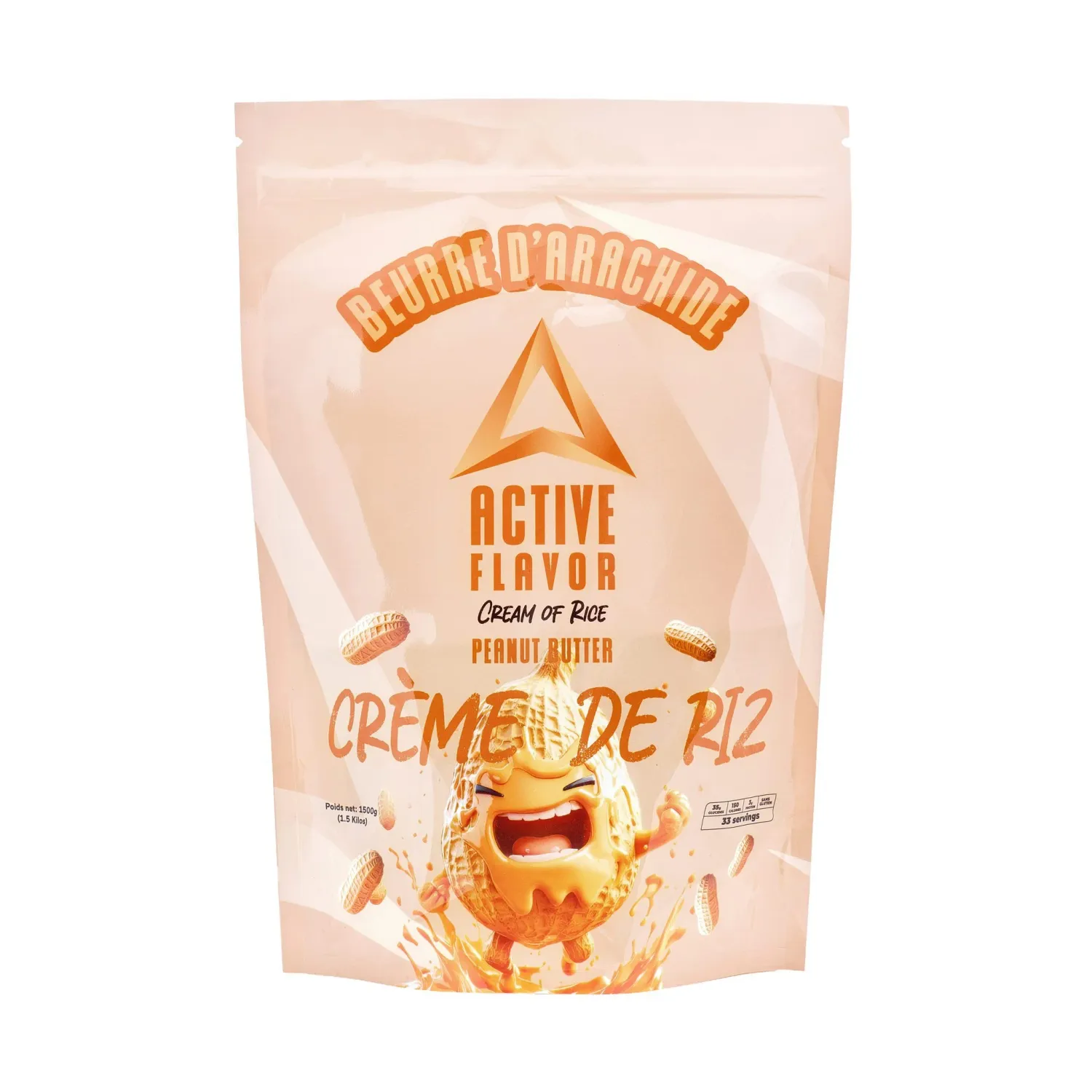 ACTIVE FLAVOR - CRÈME DE RIZ - 1.5KG, Fragrance: BEURRE D'ARACHIDE