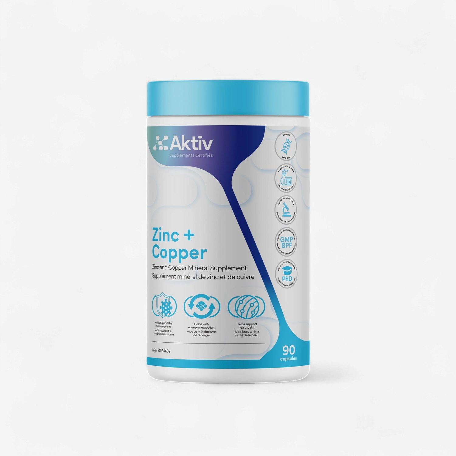 AKTIV - ZINC + COPPER - 90 CAPSULES
