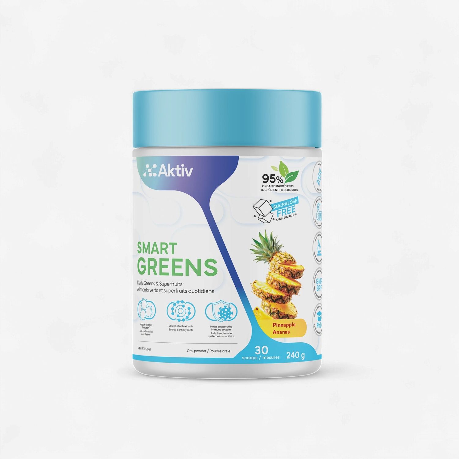 AKTIV - SMART GREENS - 30 PORTIONS, Fragrance: ANANAS