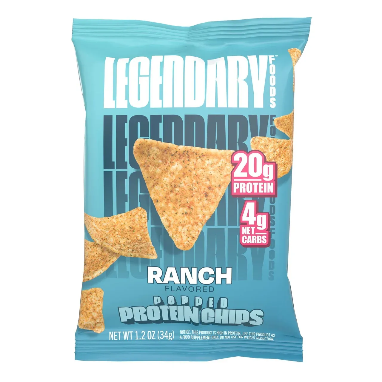 LEGENDARY - CHIPS PROTÉINÉ - 34G, Fragrance: RANCH