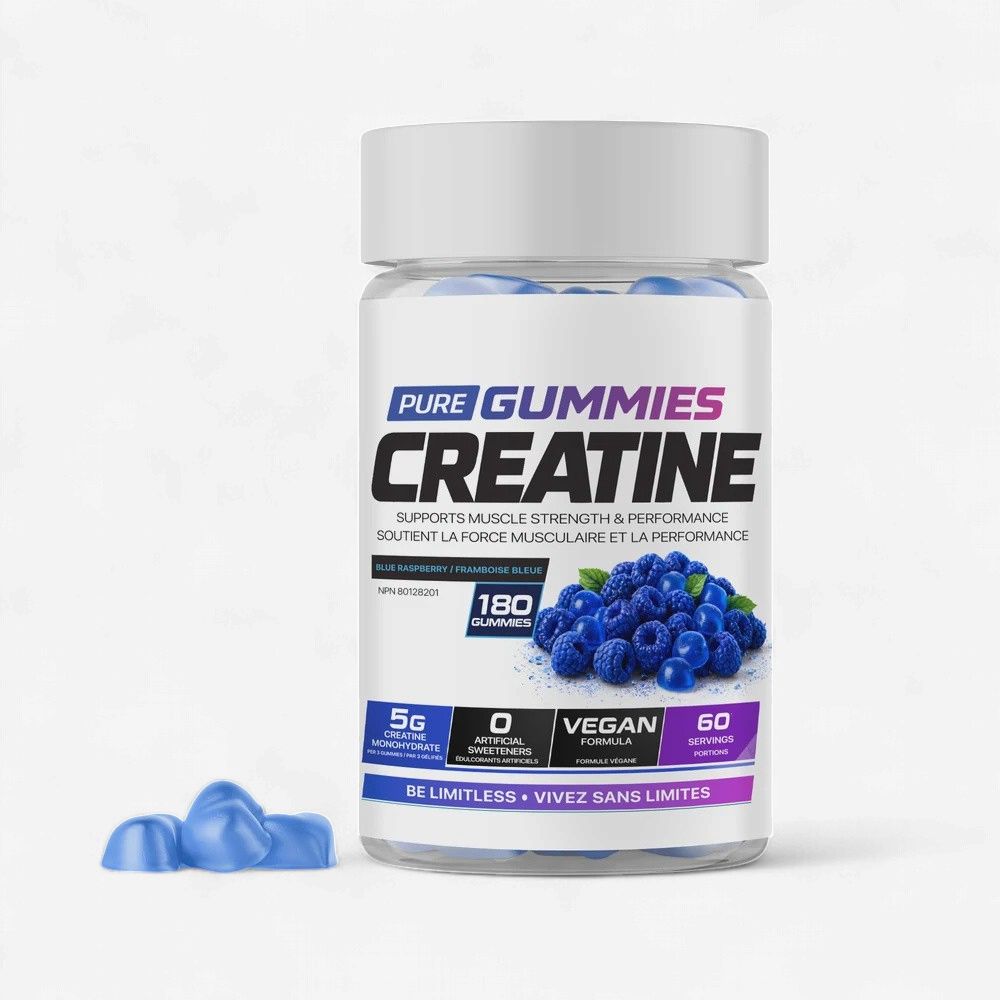 LIMITLESS - CRÉATINE MONOHYDRATE - 180 JUJUBES, Fragrance: FRAMBOISE BLEU