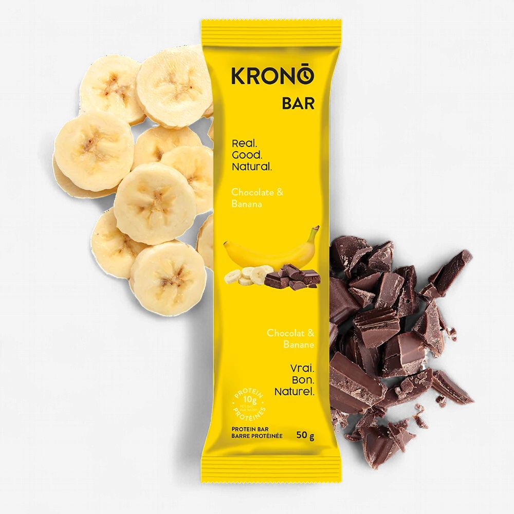 KRONO - BARRE PROTÉINÉ - 50G, Fragrance: CHOCOLAT ET BANANES