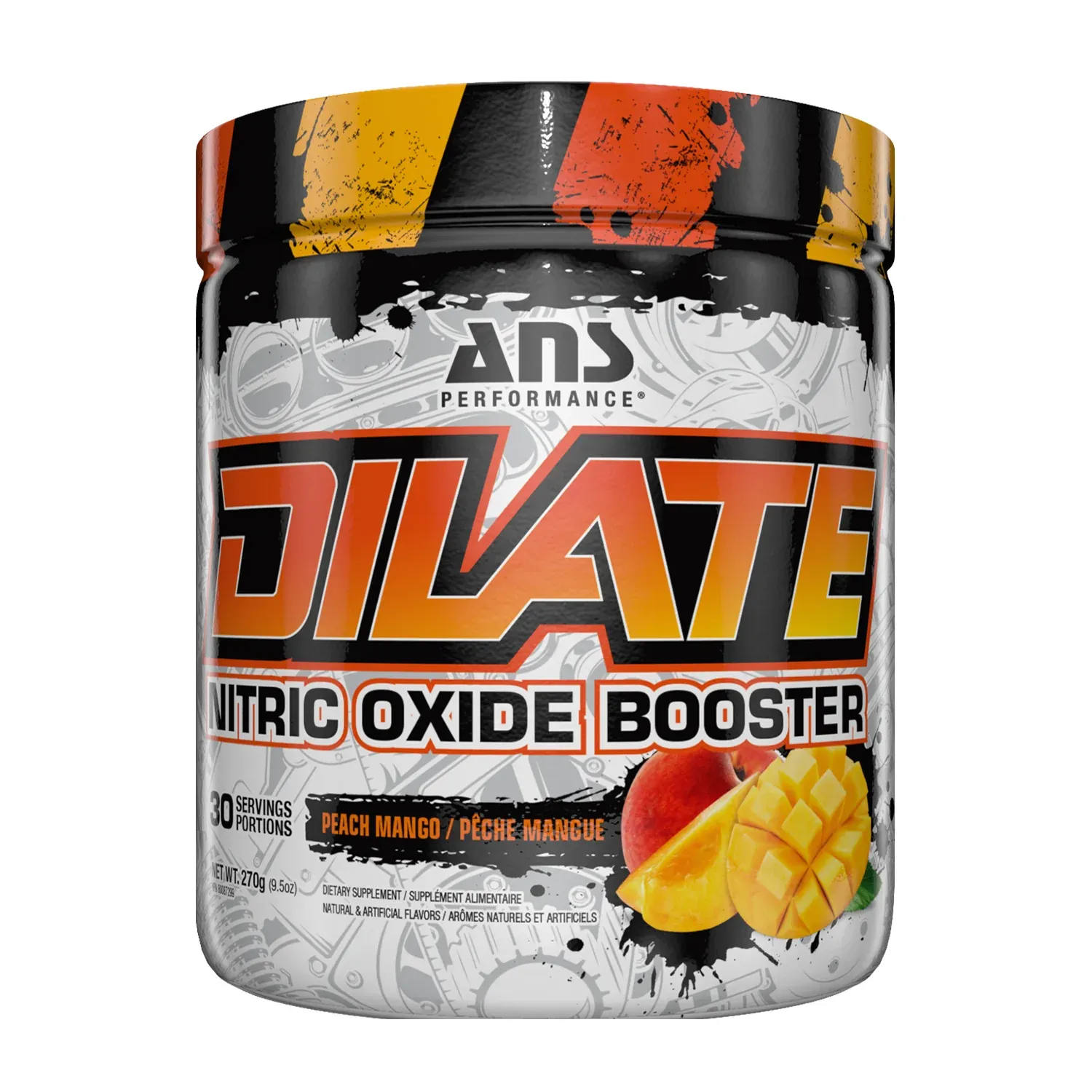 ANS - DILATE NITRIC OXIDE PUMP - 30 PORTIONS, Fragrance: PÊCHE ET MANGUE