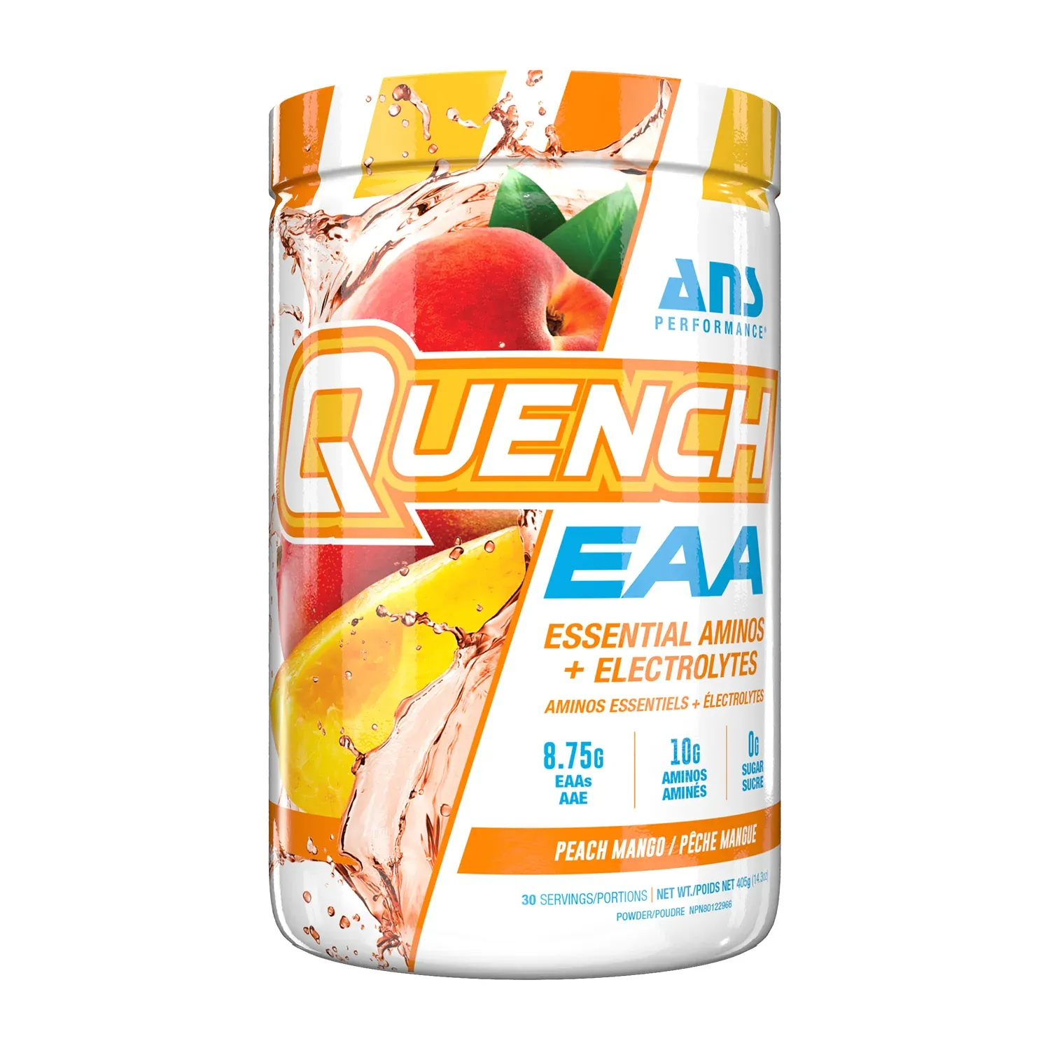 ANS - QUENCH EAA - 30 PORTIONS, Fragrance: PÊCHE ET MANGUE