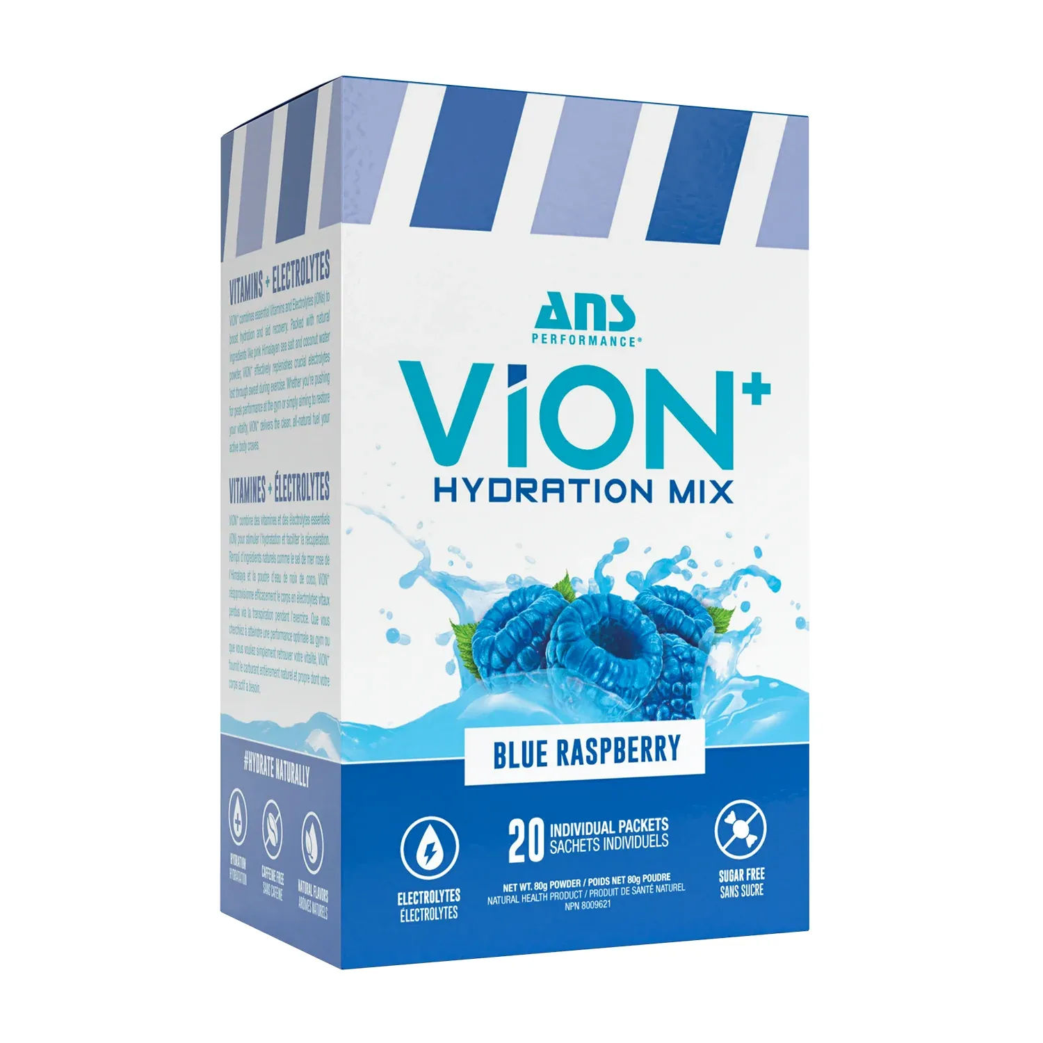 ANS - VION + HYDRATATION - 20 PORTIONS, Fragrance: FRAMBOISE BLEUE
