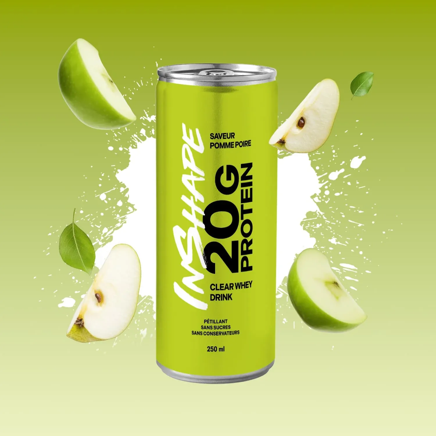 INSHAPE NUTRITION - CLEAR WHEY PÉTILLANT - 250ML, Fragrance: POMME &amp; POIRE