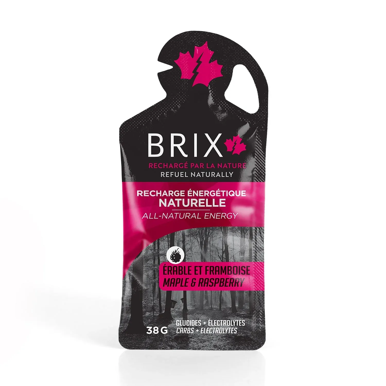 BRIX - GEL ÉNERGÉTIQUE - 38G, Fragrance: ÉRABLE ET FRAMBOISE
