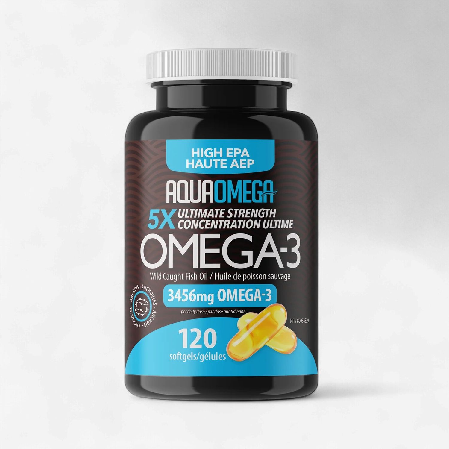 AQUAOMEGA - 5X CONCENTRATION ULTIME EN EPA, Fragrance: 120 CAPSULES