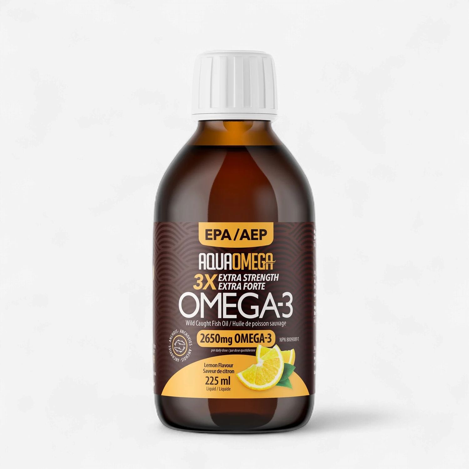 AQUAOMEGA - 3X CONCENTRATION ULTIME EN EPA - 225ML, Fragrance: CITRON