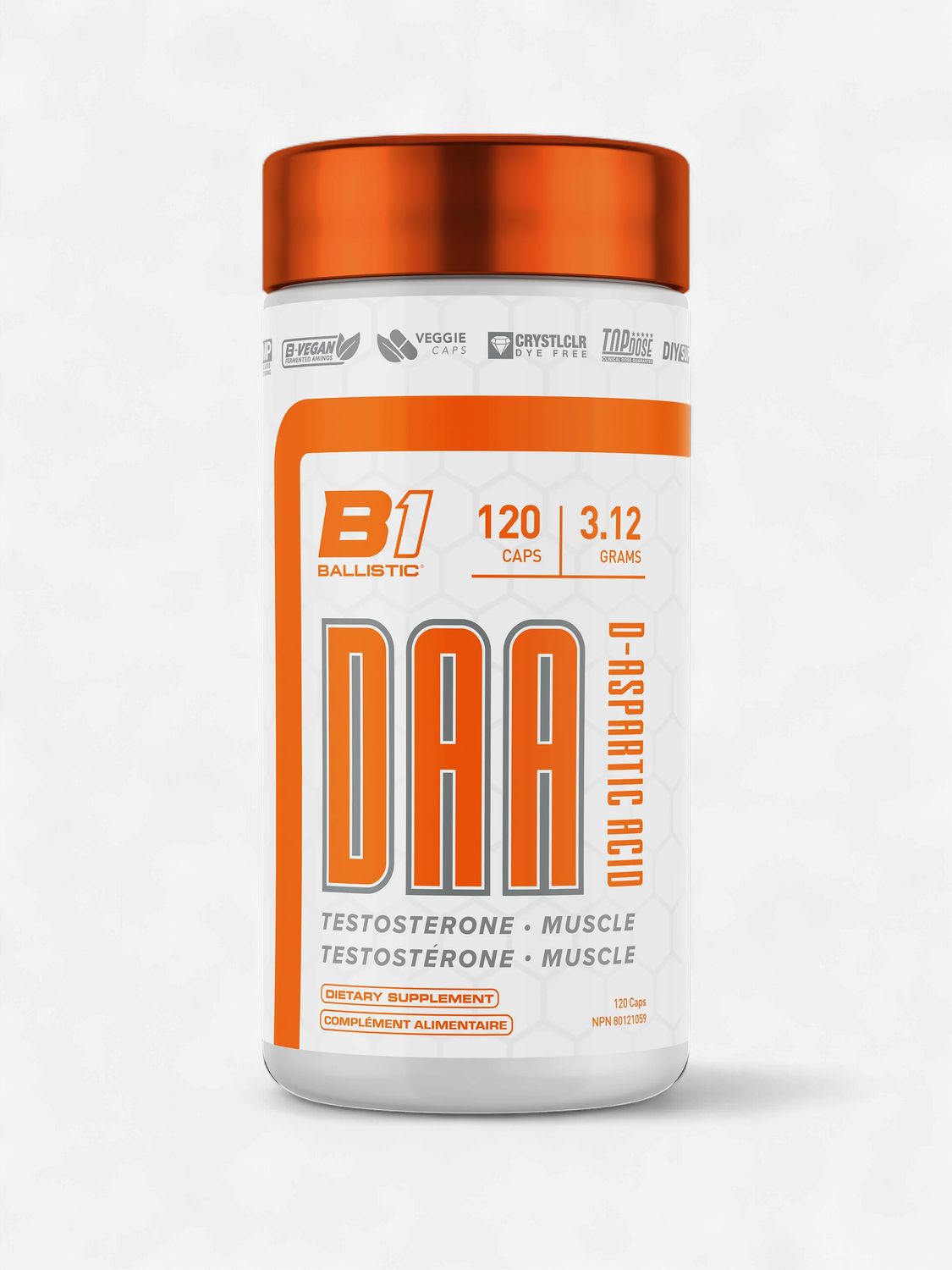 BALLISTIC - D-ASPARTIC ACID DAA - 120 CAPSULES