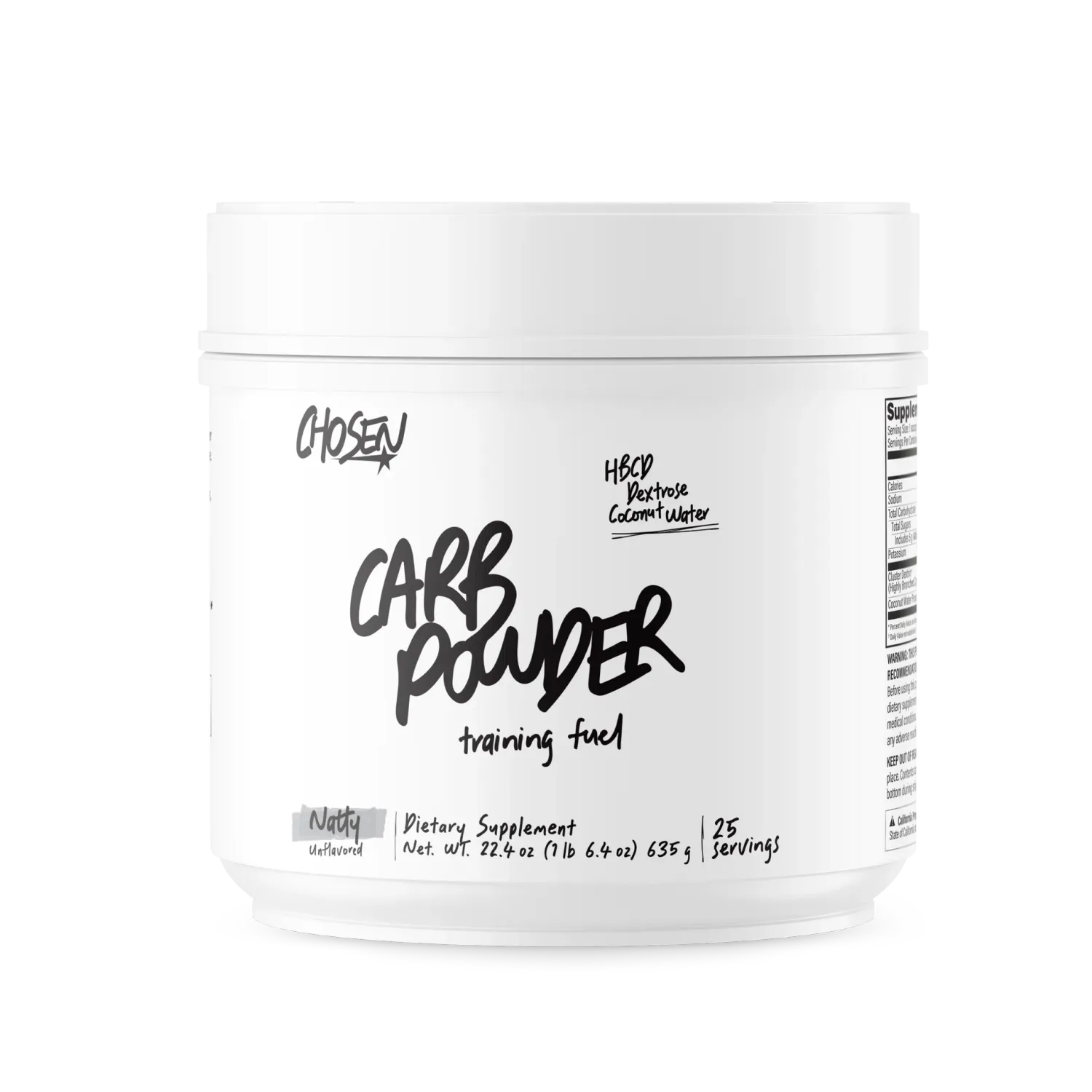 CHOSEN - CARB POWDER - 25 PORTIONS, Fragrance: SANS SAVEUR