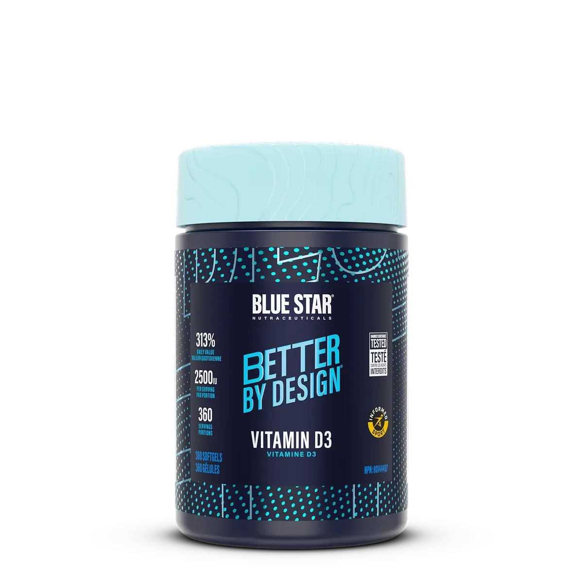 BLUE STAR - VITAMINE D3 - 360 CAPSULES