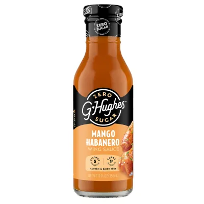 G HUGHES – SAUCE POUR AILES SANS SUCRE – 355 ML