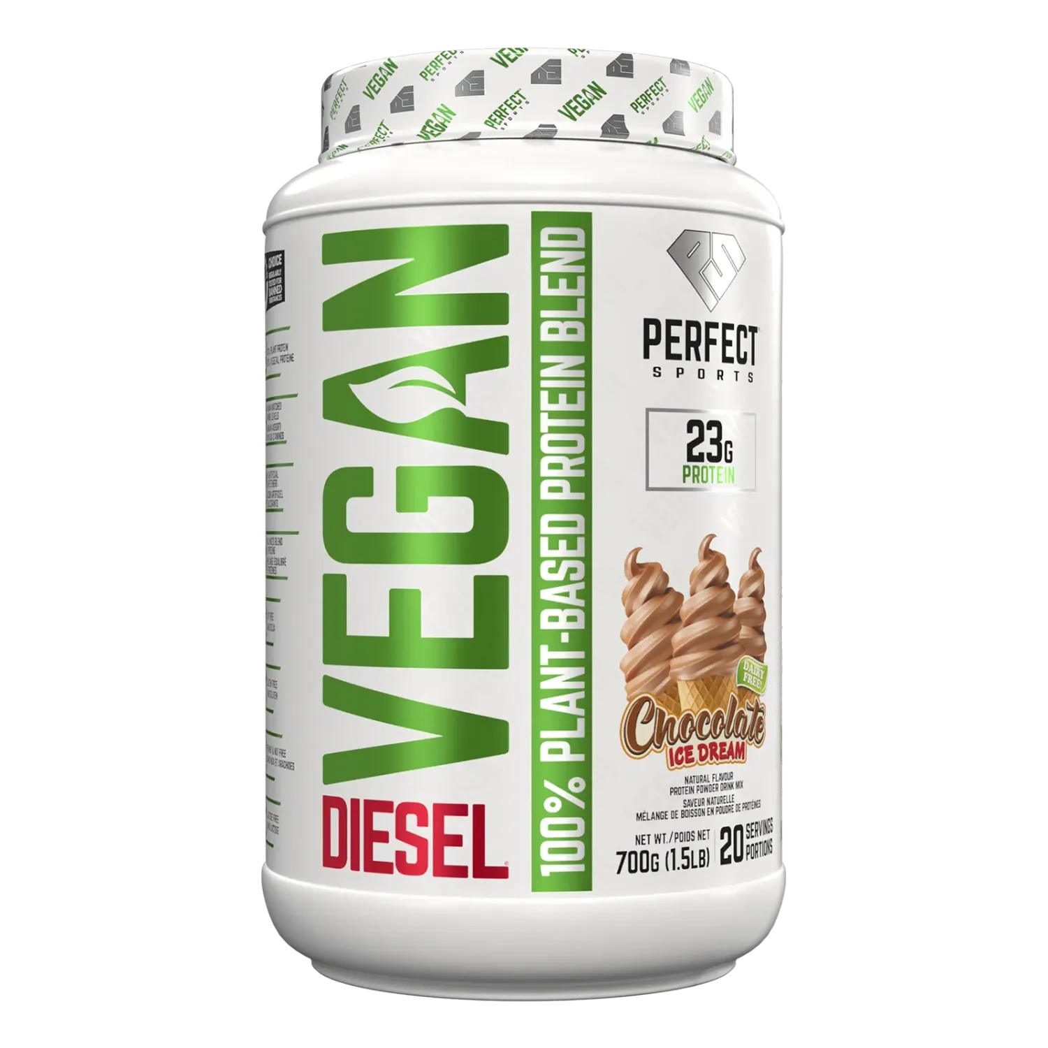 PERFECT SPORTS - DIESEL VEGAN 100% - 1,5LBS, Fragrance: RÊVE GLACÉ AU CHOCOLAT