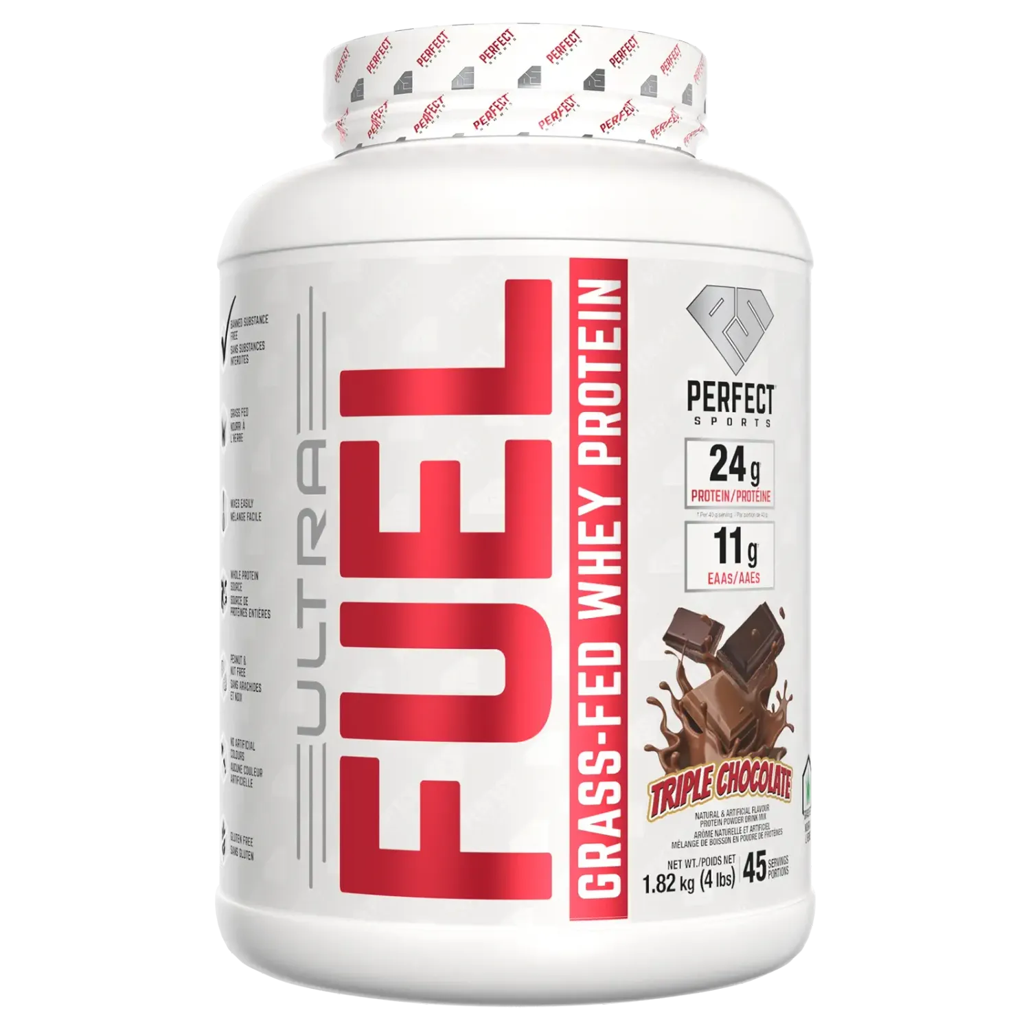PERFECT SPORTS - ULTRA FUEL WHEY PROTÉINE - 4LBS, Fragrance: TRIPLE CHOCOLAT