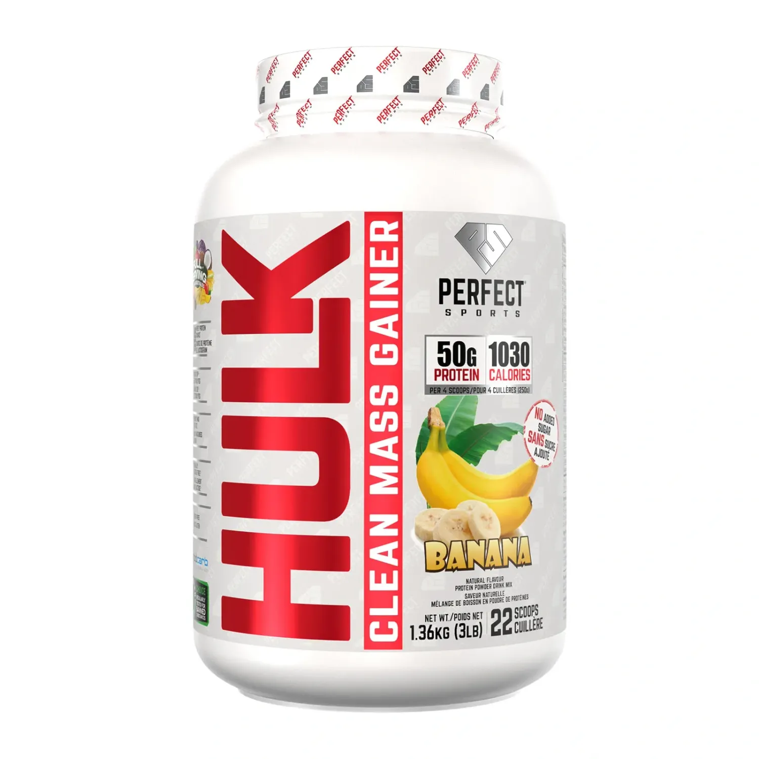 PERFECT SPORTS - HULK CLEAN MASS GAINER - 3LBS, Fragrance: BANANE