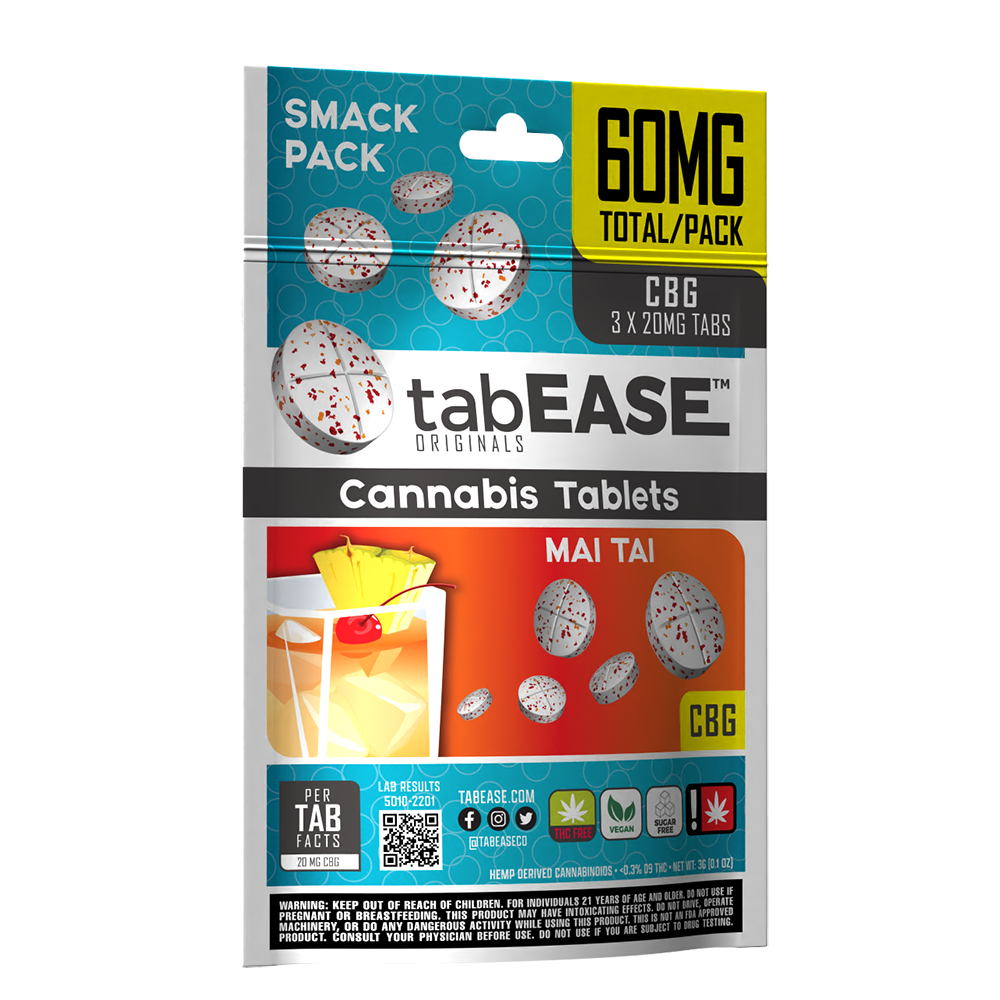 TabEASE 20s - Smack Packs - 3 Tabs, Flavor: Mai Tai - CBG