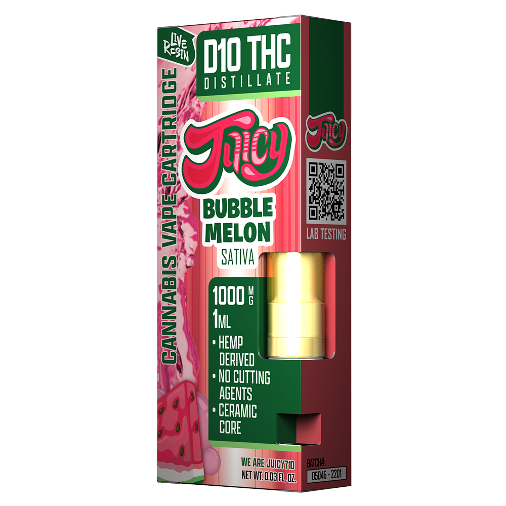 1g Delta-8THC Cartridge, variant: D10 THC Cartridge 1g - Bubble Melon