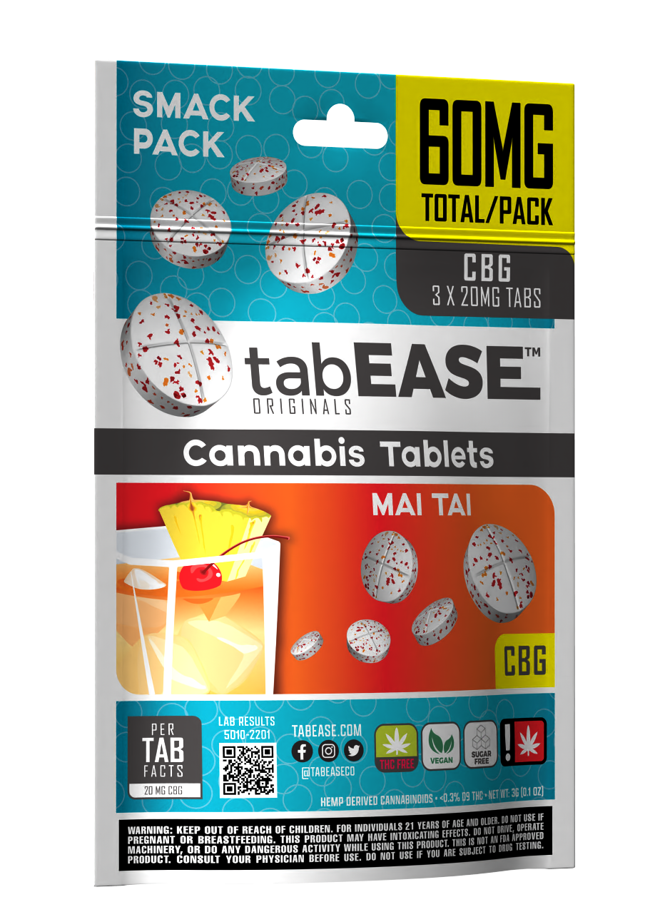 TabEASE 20s - Smack Packs - 3 Tabs, Flavor: Mai Tai - CBG