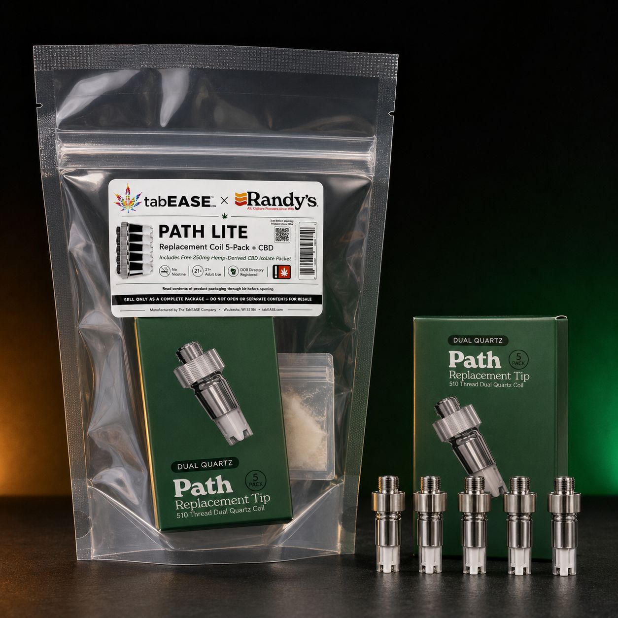 Randy's Path Lite Replacement Coils 5 Pack + CBD