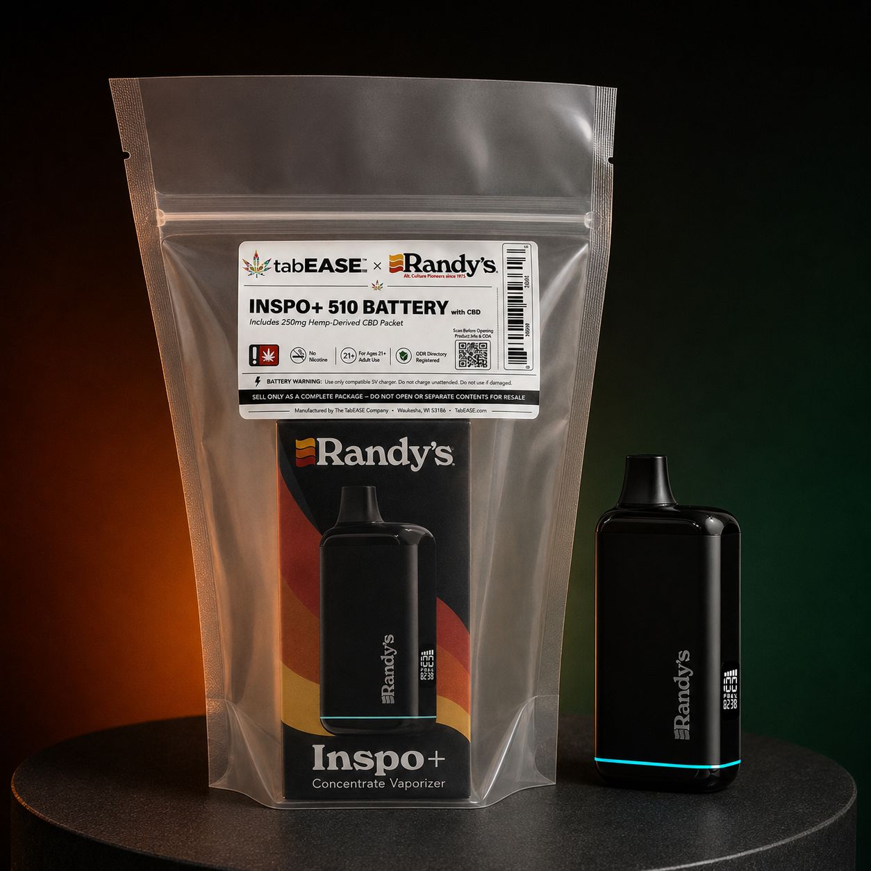 Randy's Inspo+ 510 Battery with CBD