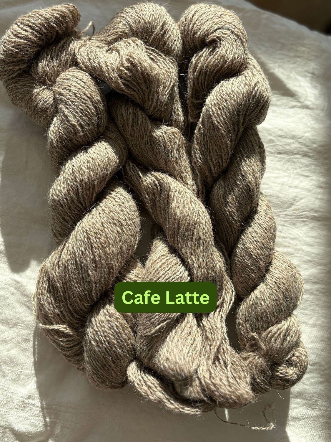 Pure Icelandic yarn:  2 Ply Sport  Weight * Cafe Latte*