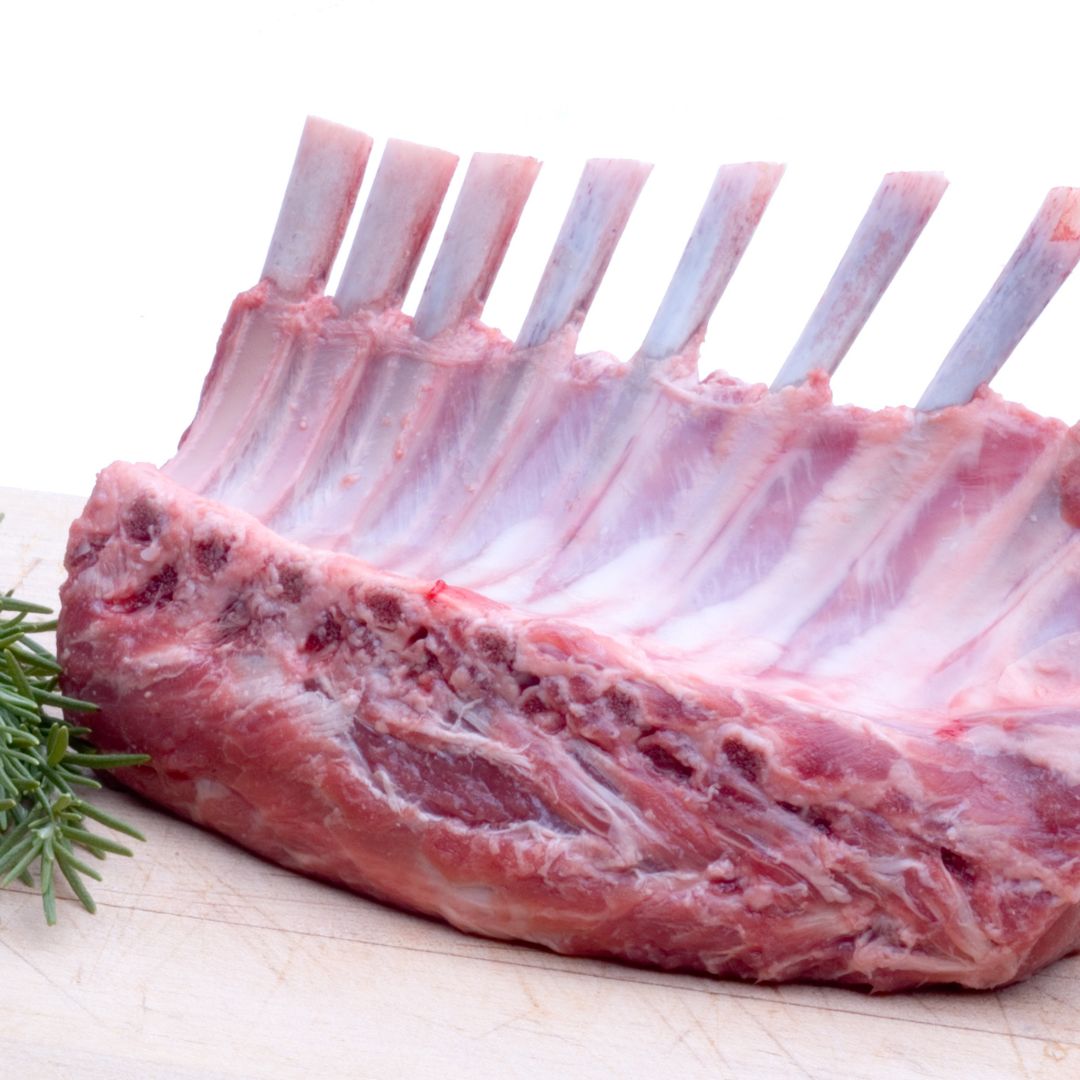 Certified organic grass fed Icelandic rack of lamb