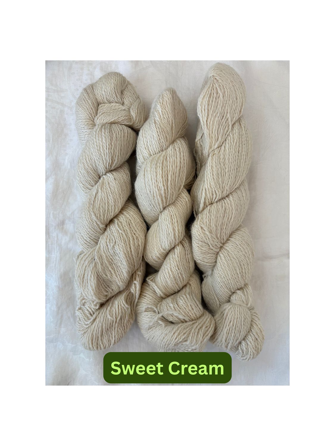 Pure Icelandic yarn:  2 Ply Sport  Weight * Sweet Cream*