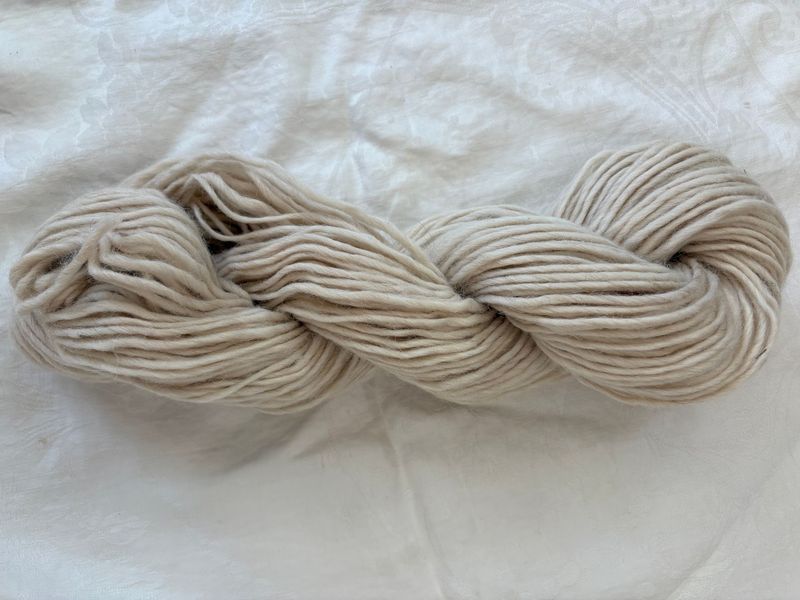 Luxurious Icelandic Light Lopi:   Icelandic 50% and Alpaca 50%.  Almond