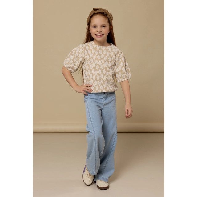 LOOXS Little Jaquard Top Offwhite Flowerfield