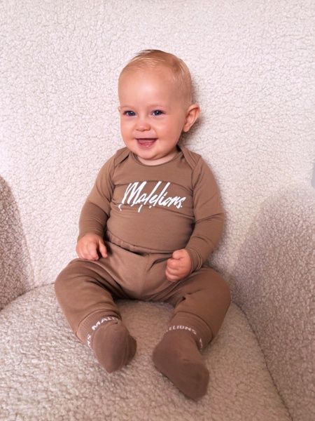 Malelions Baby Signature Sweatpants - Taupe