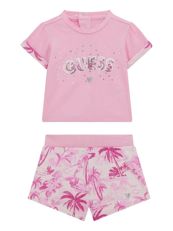 guess baby set roze short