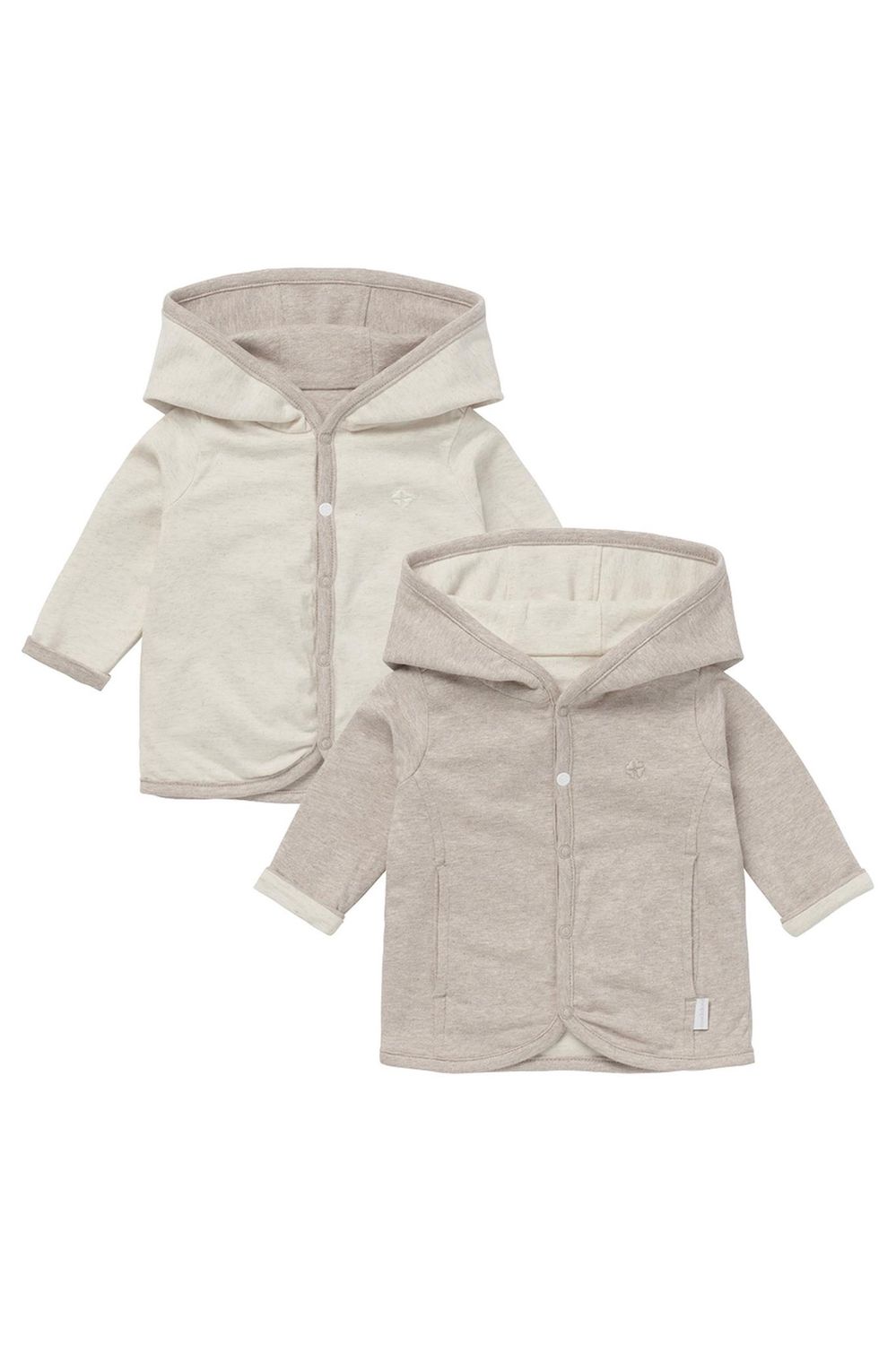 Noppies vest bonny reversible taupe melange