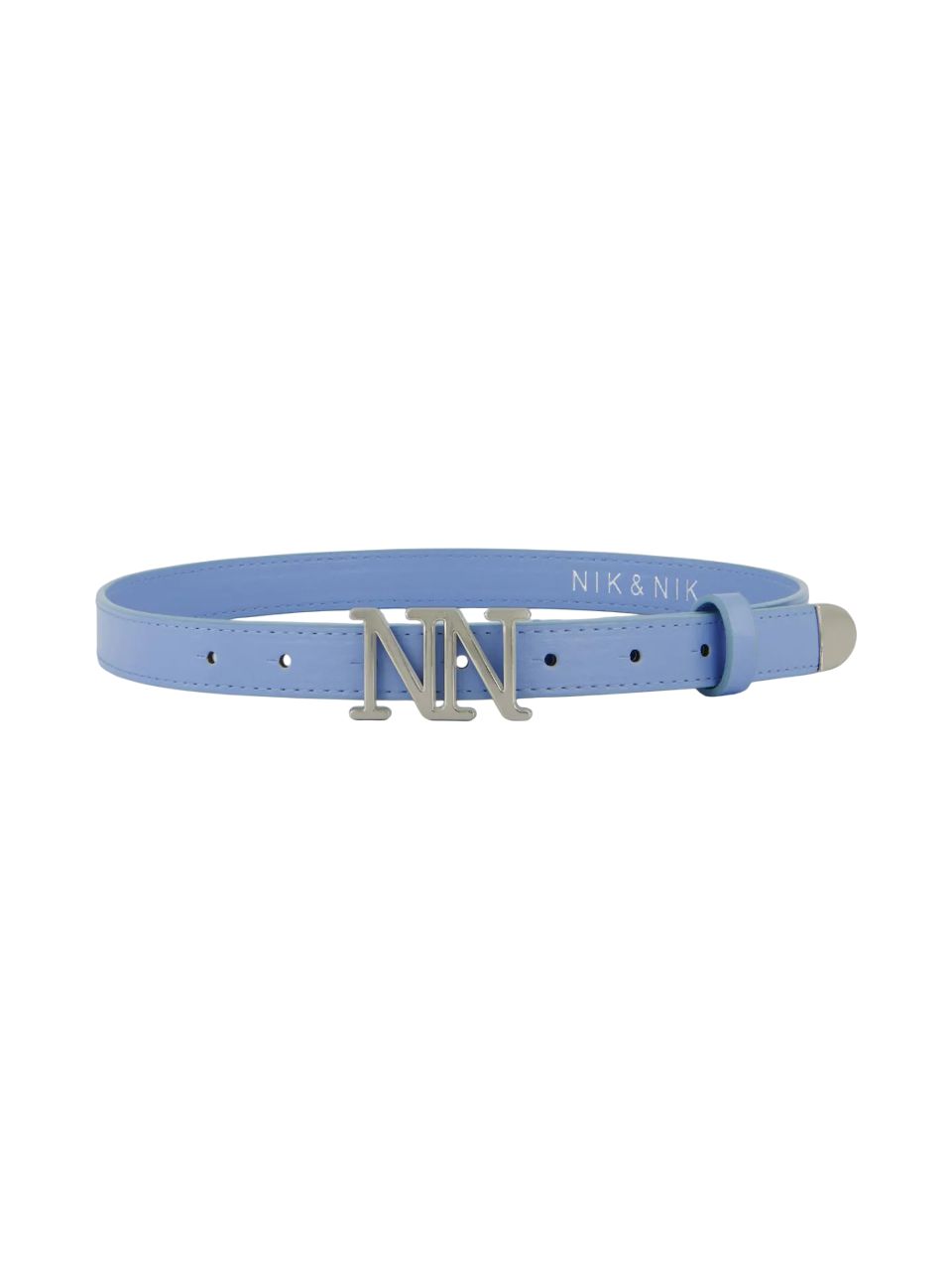 NIK&amp;NIK Riem van imitatieleer met N&amp;N gesp Blauw
