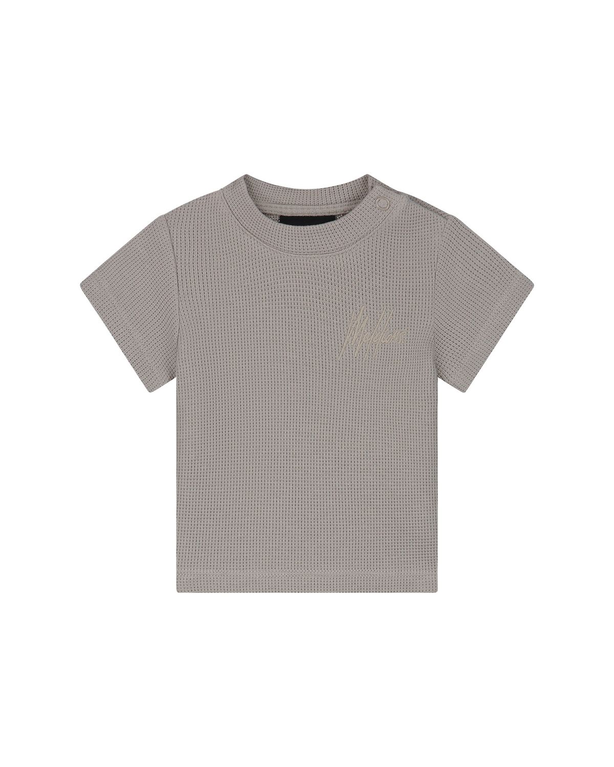 Malelions Baby Waffle Signature T-Shirt beige