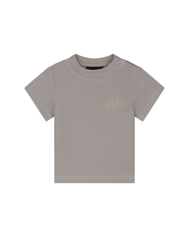 Malelions Baby Waffle Signature T-Shirt beige