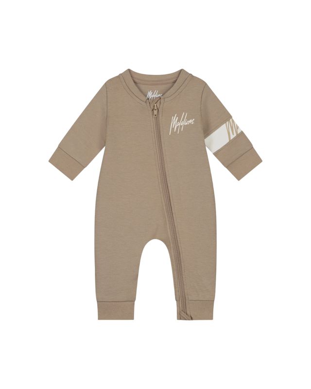 Malelions Baby Crewneck Tracksuit  Taupe
