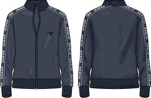 Guess sweatshirt w/zip slik blue