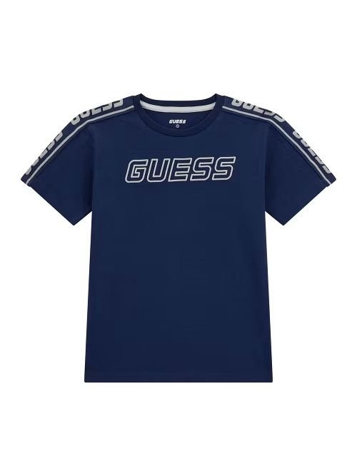 Gues ss t-shirt silk blue