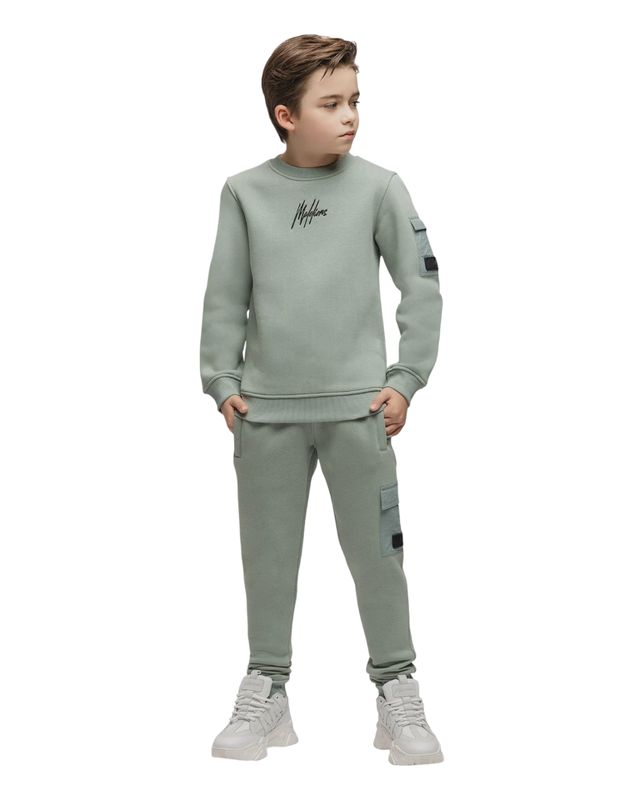 Malelions Junior Nylon Zak Joggingbroek | Agave Groen