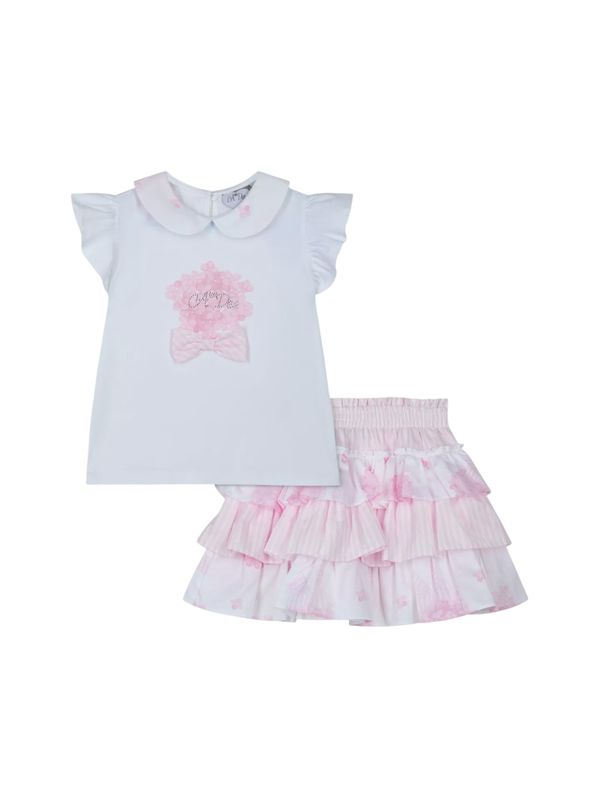 A-dee Meisjes Set Rok Casey Bright White