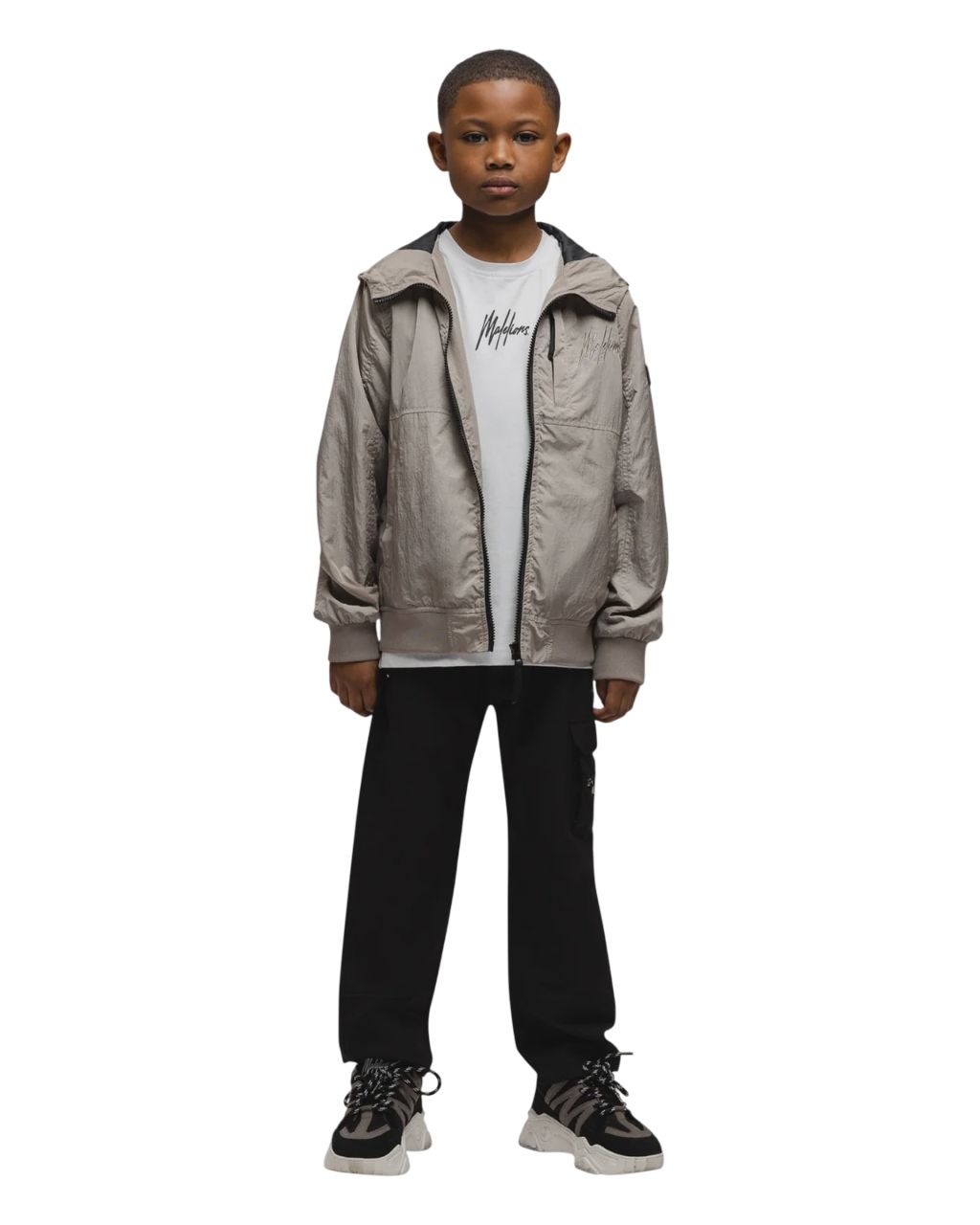 Malelions Junior Crinkle Jacket  Taupe