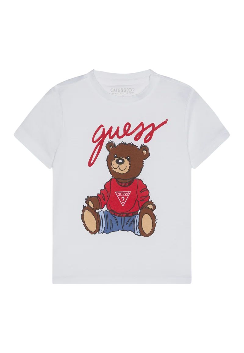 Guess bear UNISEX - T-shirt print - pure white