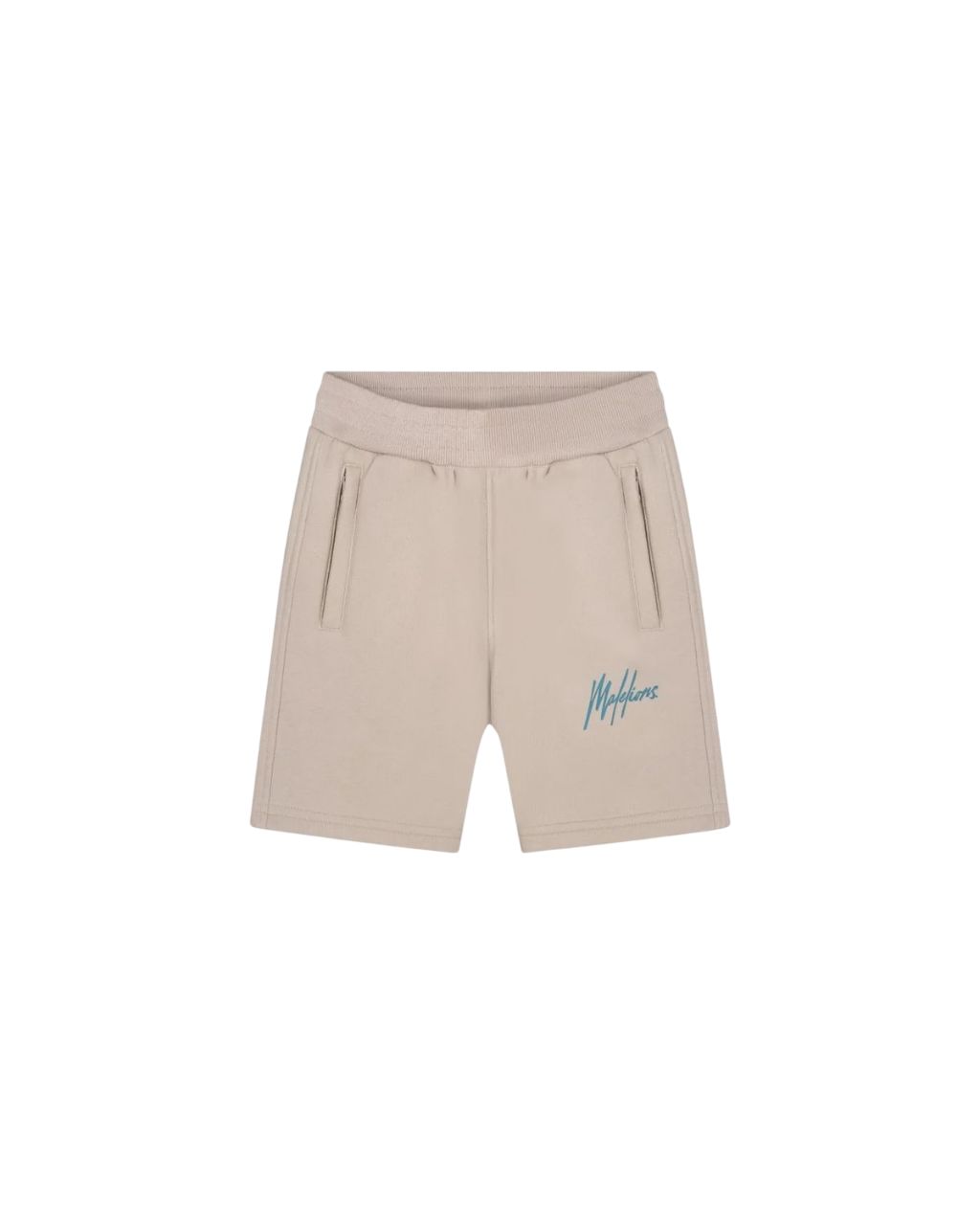 Malelions Junior Striped Signature Shorts  Taupe
