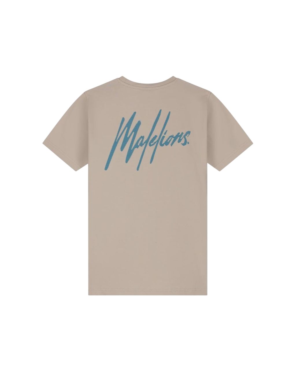 Malelions Junior Striped Signature T-Shirt Taupe