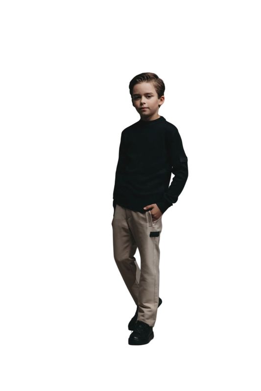 Malelions Junior Knitted Sweater zwart