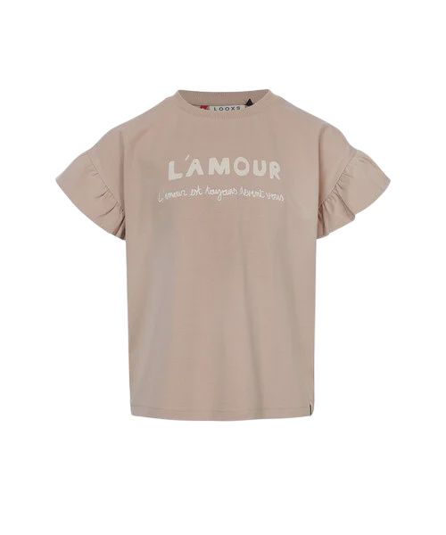LOOXS Little T-shirt Beige ruffle Merk: LOOXS Little |
