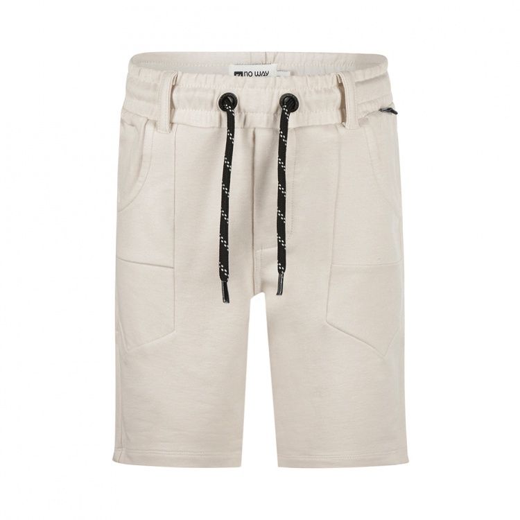 No Way Monday jongens shorts beige sierkoord