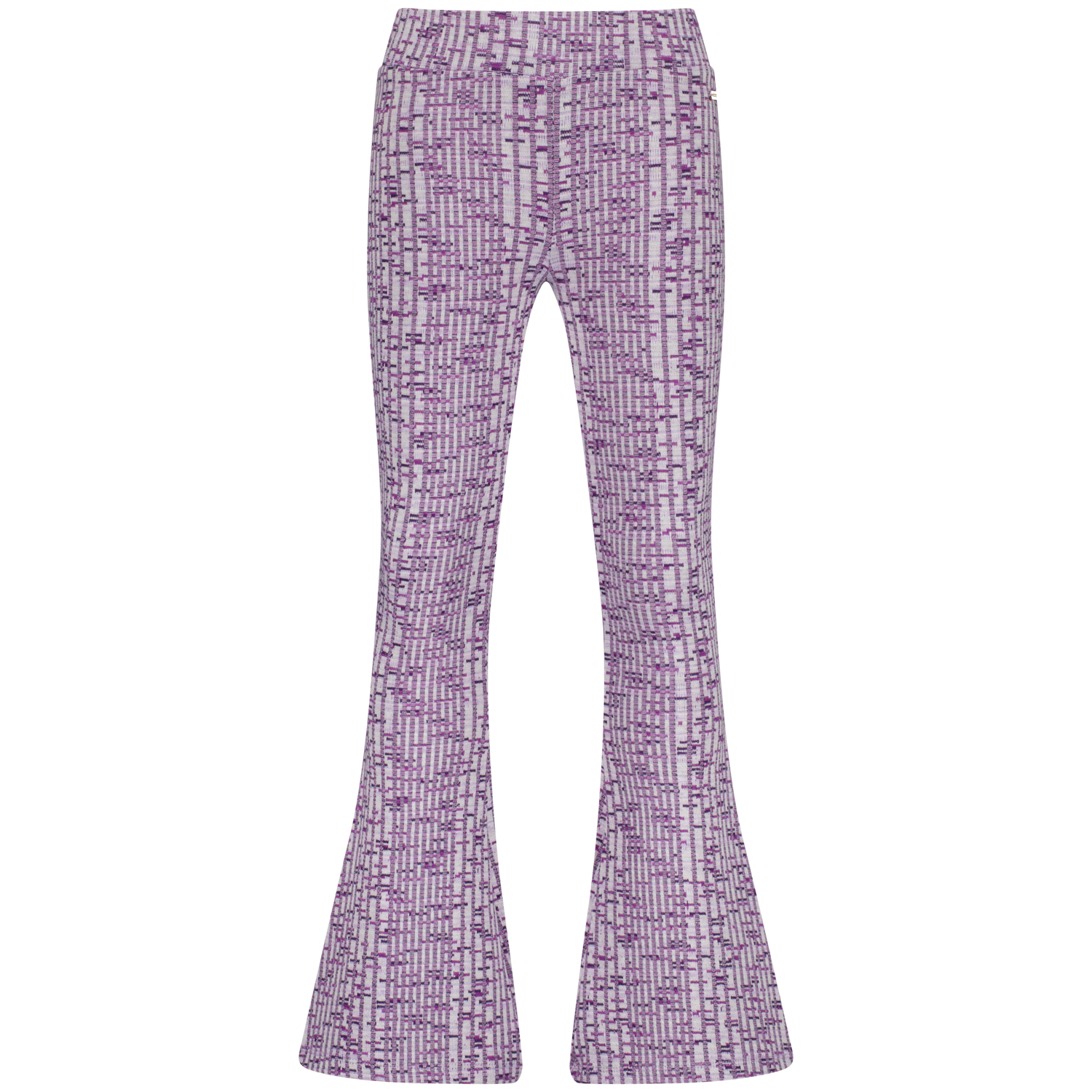 Vingino high waist flared broek Sindry met all over print lila