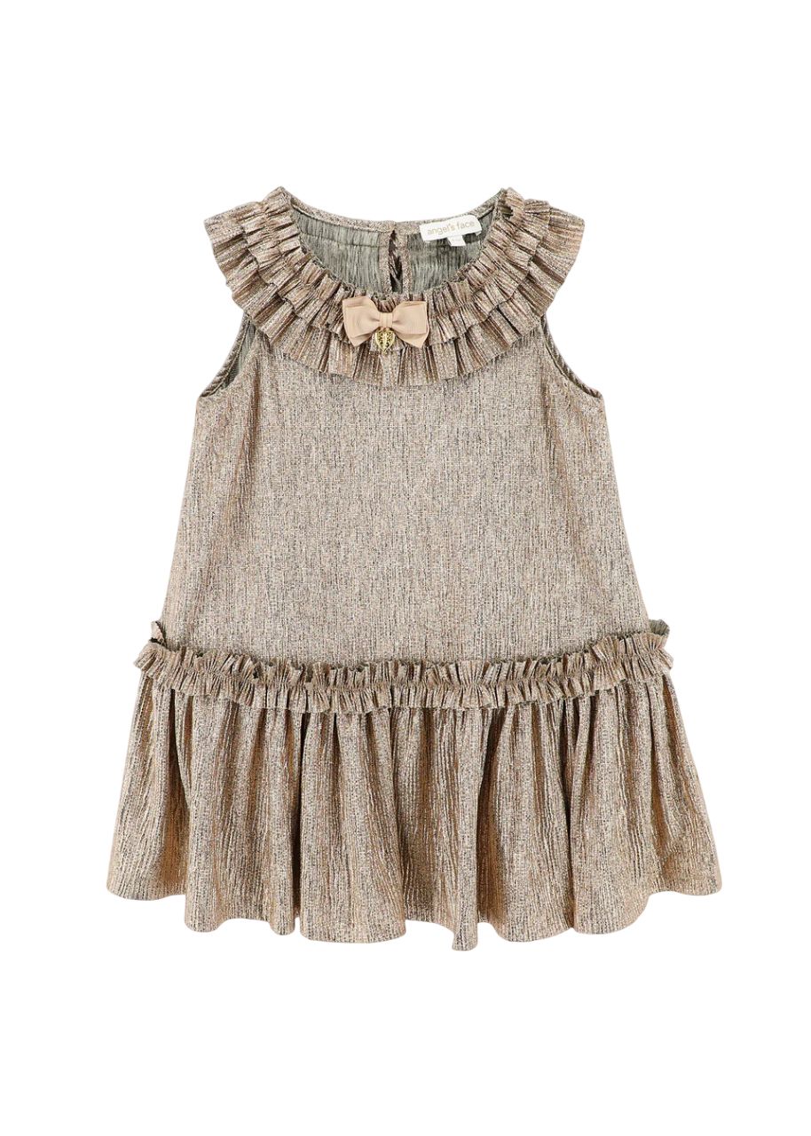 Angel&#39;s Face  Ember Pleated Dress Gold